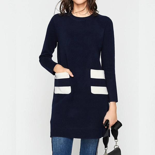 Ladies long styles knitted pullover