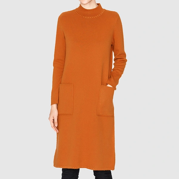 Stand Collar Straight Pullover