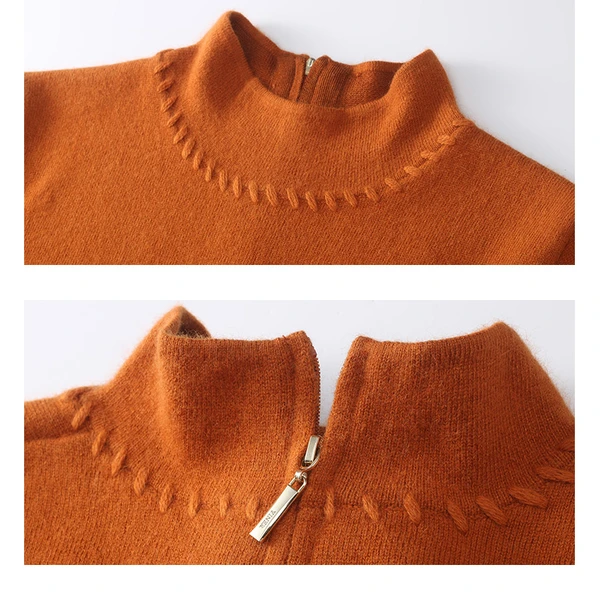 Stand Collar Straight Pullover