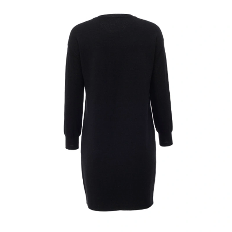 Ladies knitted pullover with printing