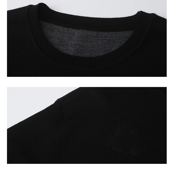 Ladies knitted pullover with printing