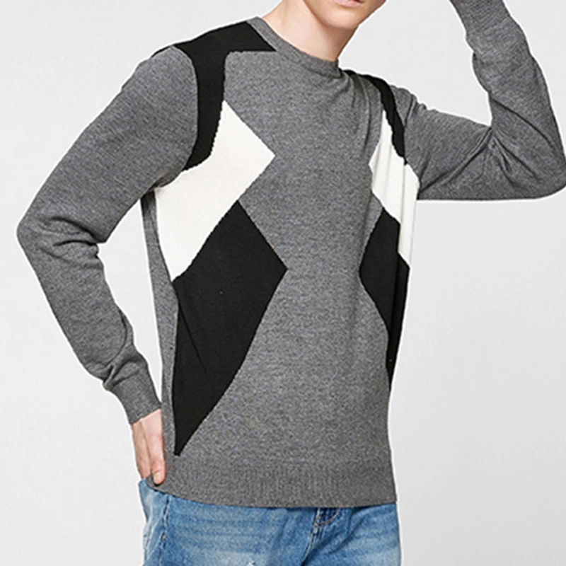 Men's Color Block Knitted Pullover
