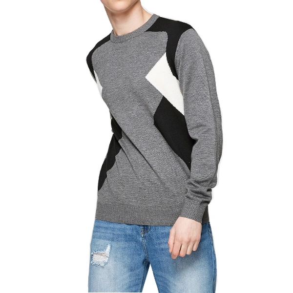 Men's Color Block Knitted Pullover