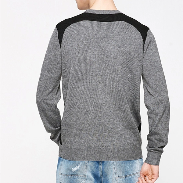 Men's Color Block Knitted Pullover