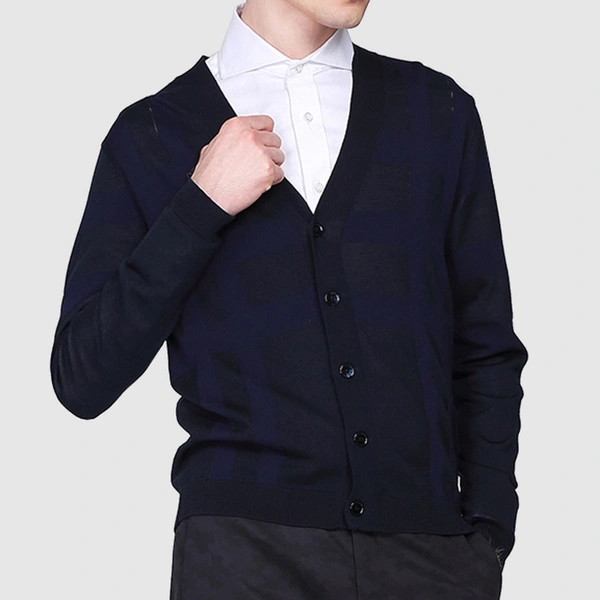 Men's Long Sleeved Cardigan Coat