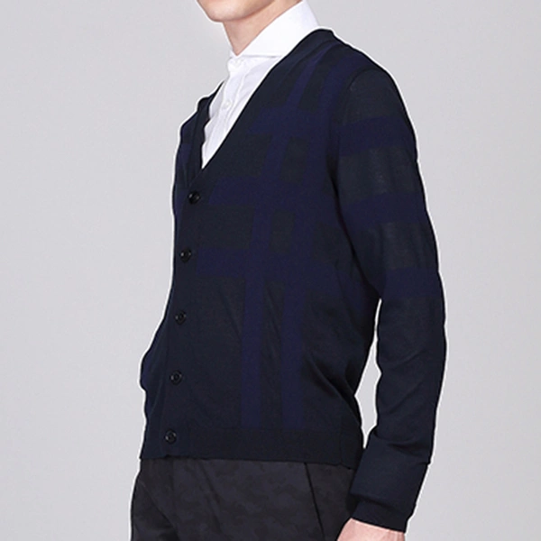 Men's Long Sleeved Cardigan Coat