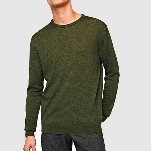 Men's Round neck merino wool pullover