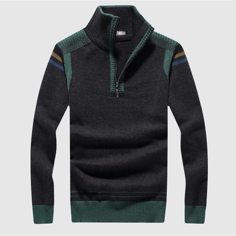 Men's Cardigan with Half Zipper in front