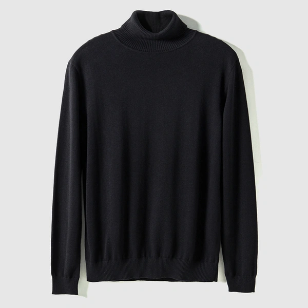 Men's Long Sleeved Turtleneck Pullover Sweater