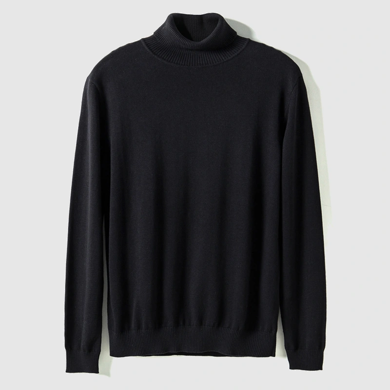 Men's Long Sleeved Turtleneck Pullover Sweater