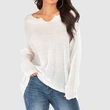 Ladies Semi-Sheer Knitted Pullover