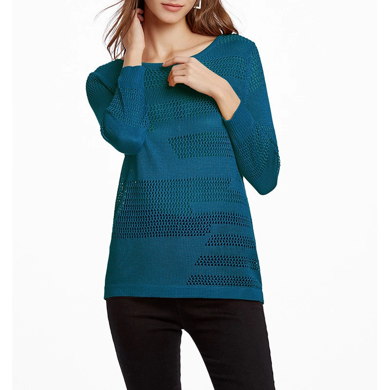 Hollow-carved Long Sleeved Knitwear