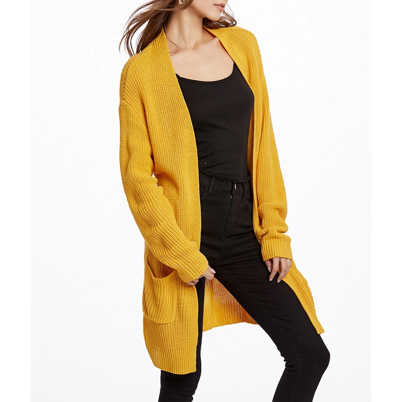 Knitted Long cardigan coat