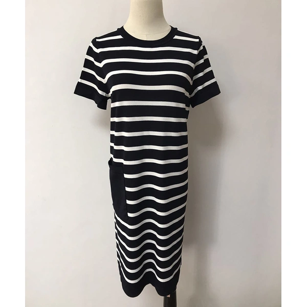 Ladies dress with stripes