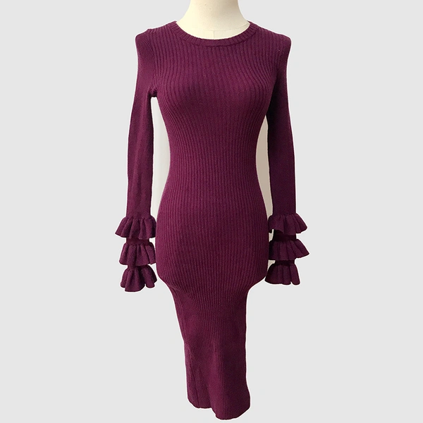 Elastic Bodycon Knitted Dress