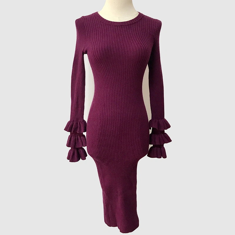 Elastic Bodycon Knitted Dress
