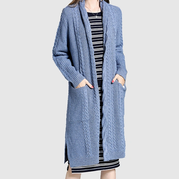 Ladies Long Style Cardigan Coat