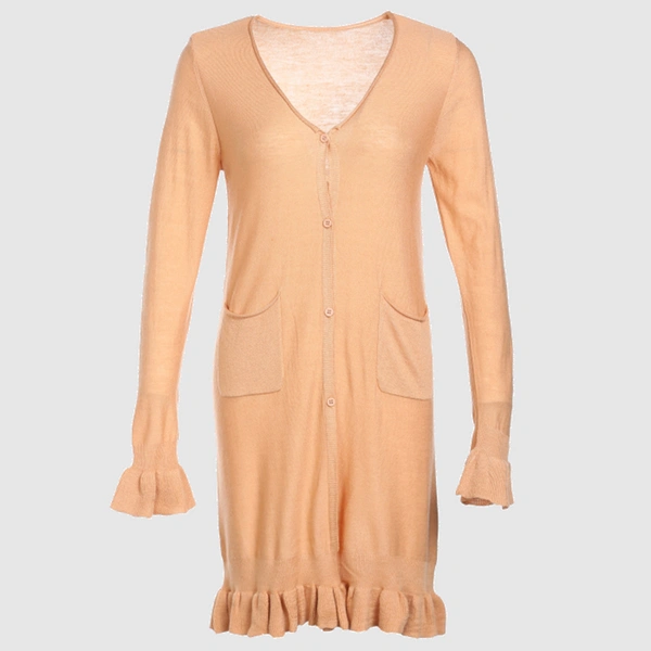 Ladies Light-weight Long Cardigan with pockets