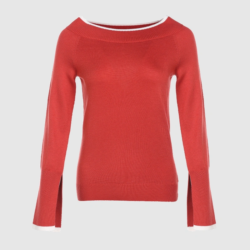 Women's Boat neck Pullover Sweater