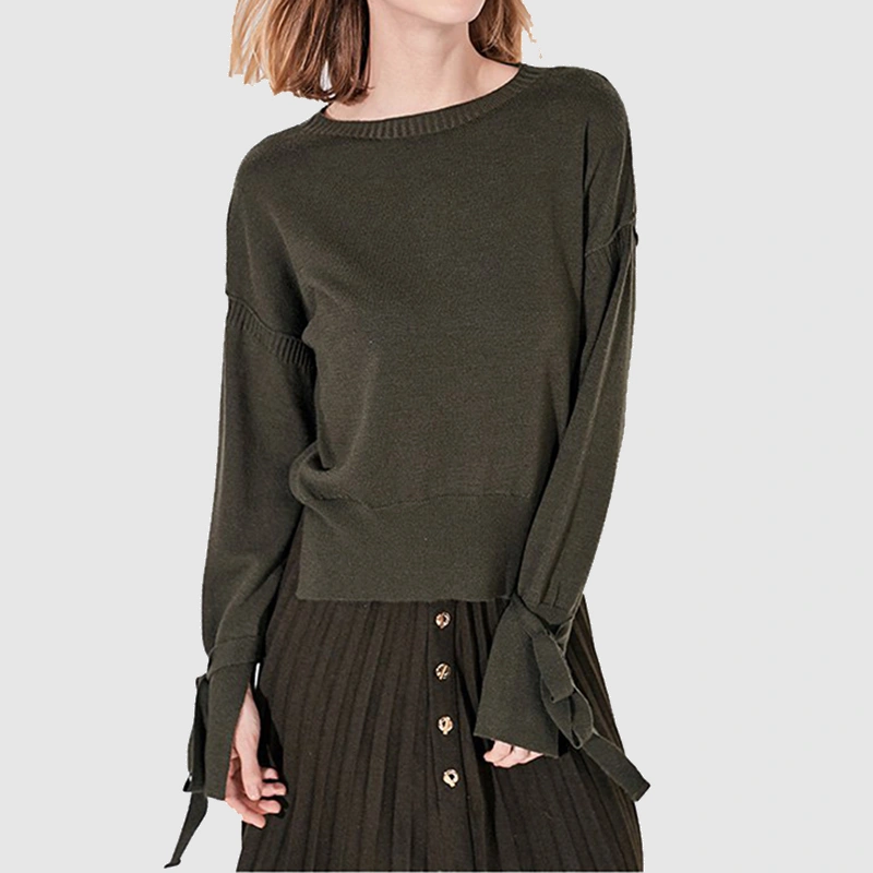 Flare Sleeved Knitted Pullover