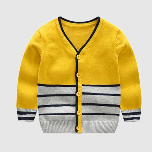 Children's Color Block Cardigan