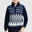 Boy's Knit Half Cardigan with zipper