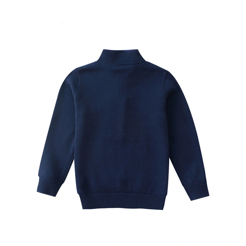 Boy's Knit Half Cardigan with zipper