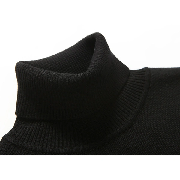 Men's Long Sleeved Turtleneck Pullover Sweater