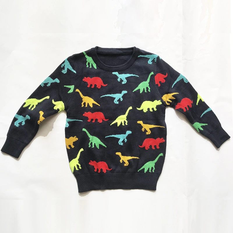 Children's Animal Print Knitted Pullover