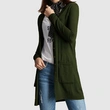 Women's Long Woolen Knitted Cardigan