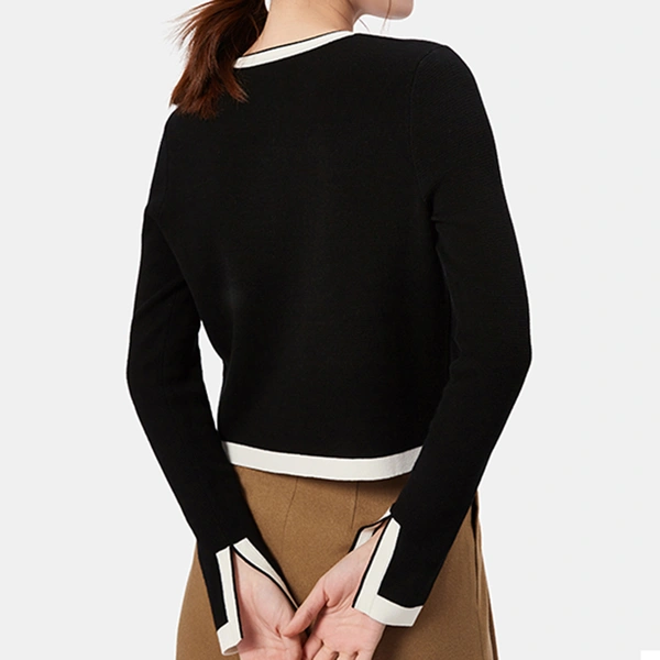 Women's Knit cardigan with cuff slit