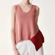 Women's V neck Knitted Top