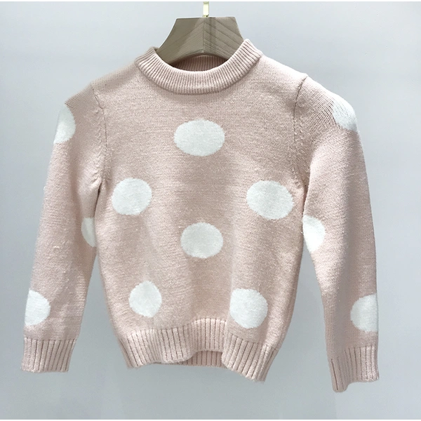 Kids' dots print pullover sweater