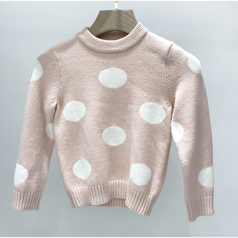Kids' dots print pullover sweater