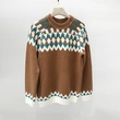 Kids jacquard pullover sweater knitwear