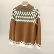 Kids jacquard pullover sweater knitwear