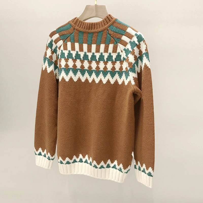 Kids jacquard pullover sweater knitwear