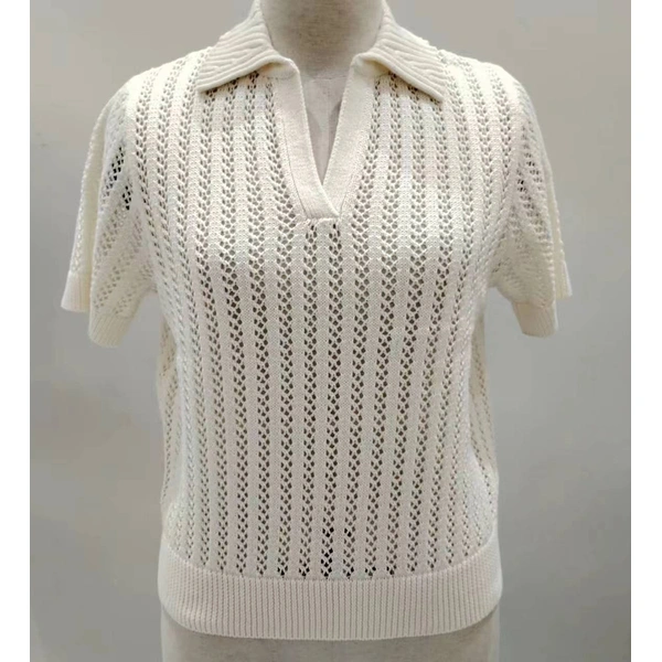 Crochet Polo shirt knitwear