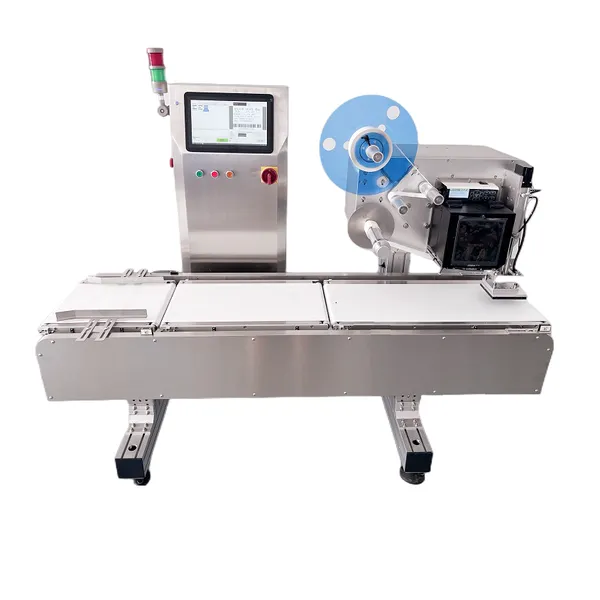 weighing and labelling device