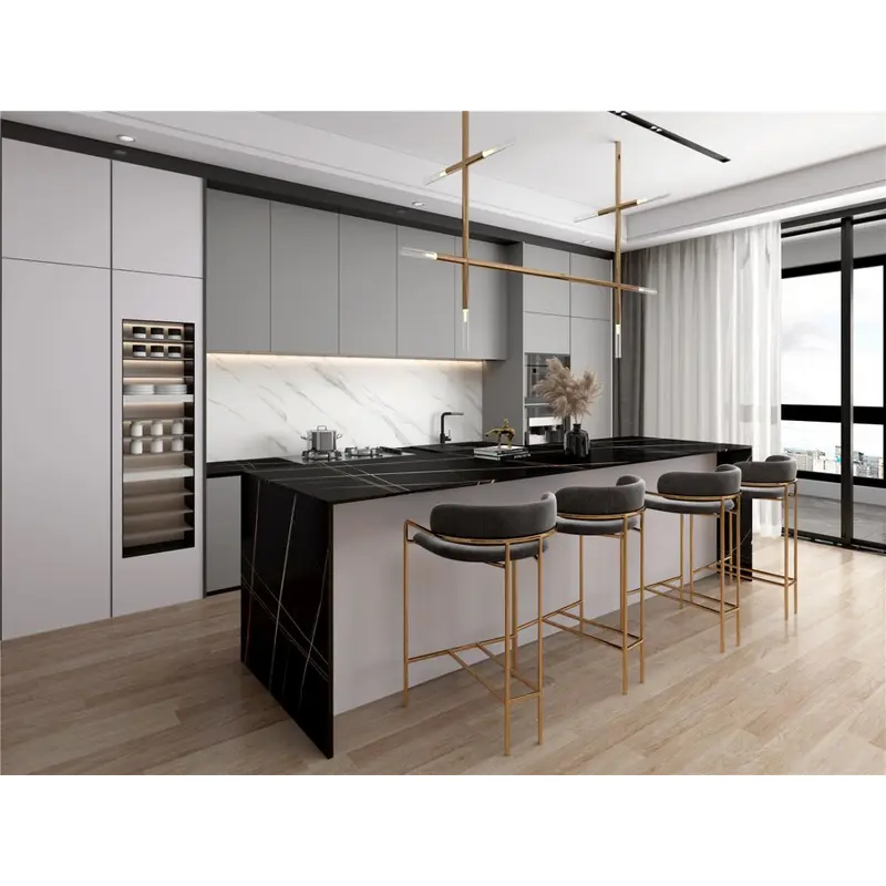 sintered stone countertop kitchen cabinet