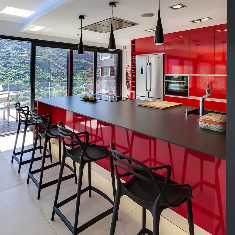 sintered stone countertop kitchen cabinet