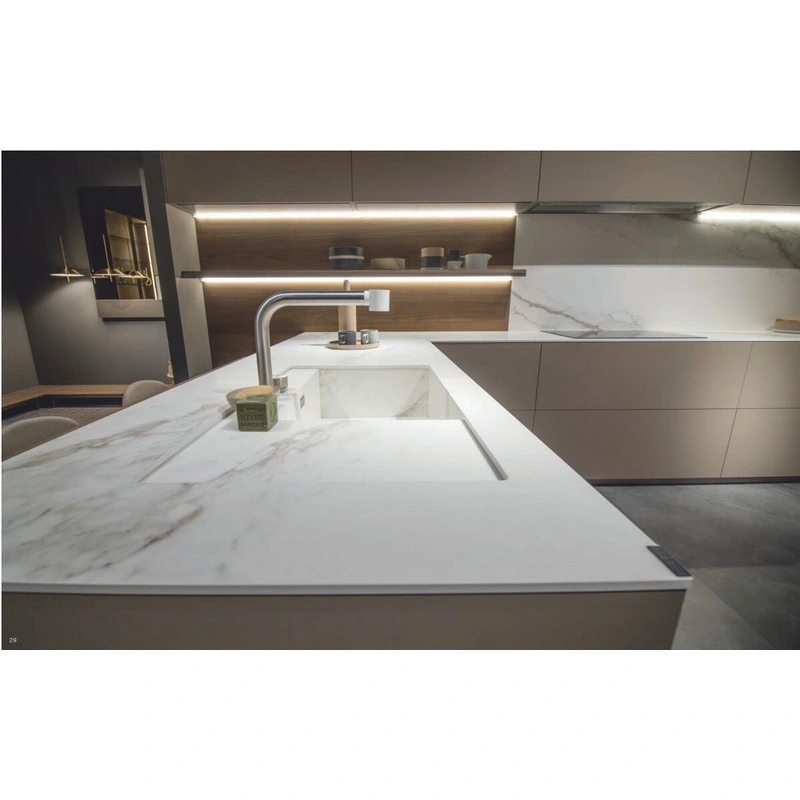 sintered stone countertop kitchen cabinet