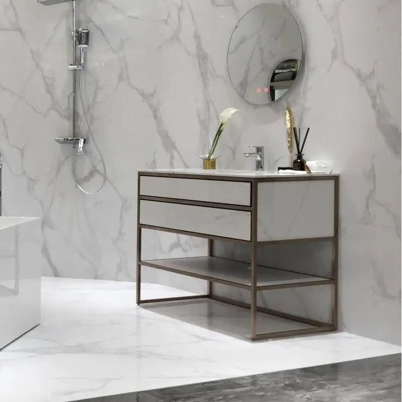 Sintered stone countertop bathroom cabinet