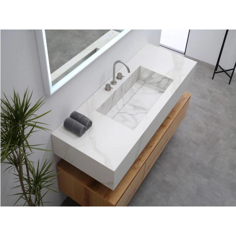 Sintered stone countertop bathroom cabinet