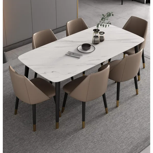 طاولة العشاء الحجرية متكلس 