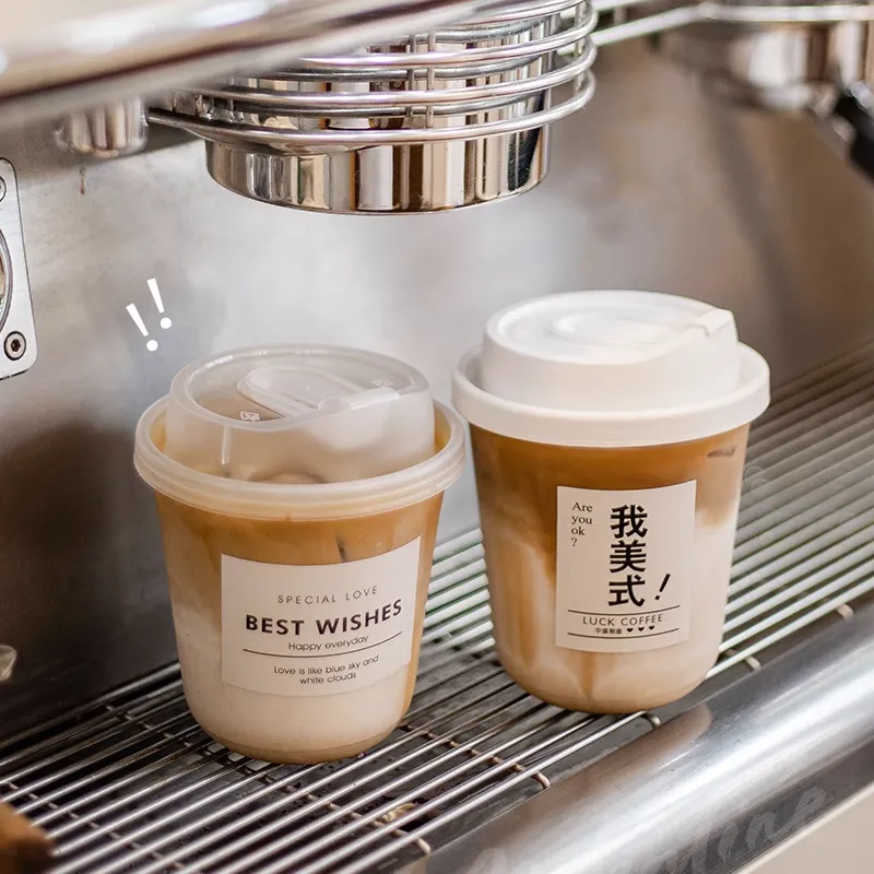 cốc trong suốt dùng một lần cốc sinh tố cupcake 360ml hình chữ u  