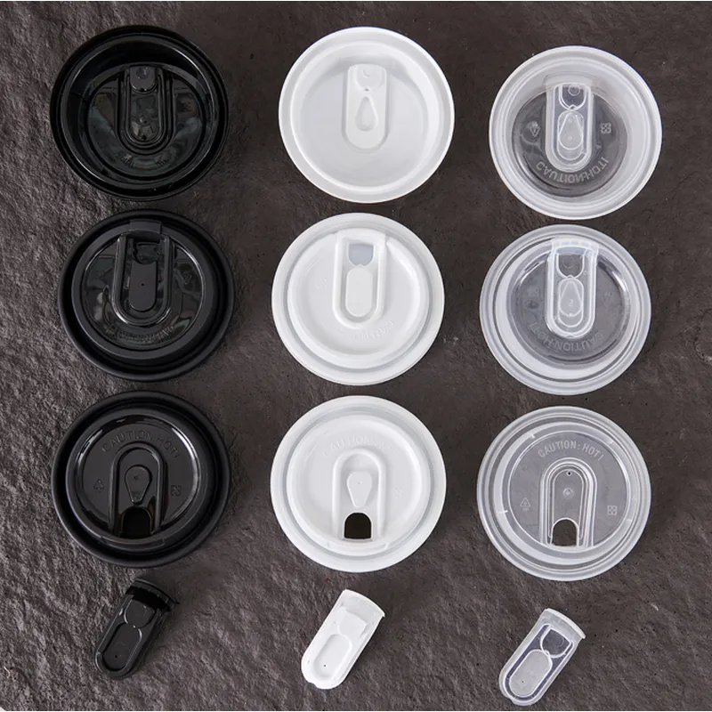 Disposable multi-function leakproof plastic cup lid for milk tea shop