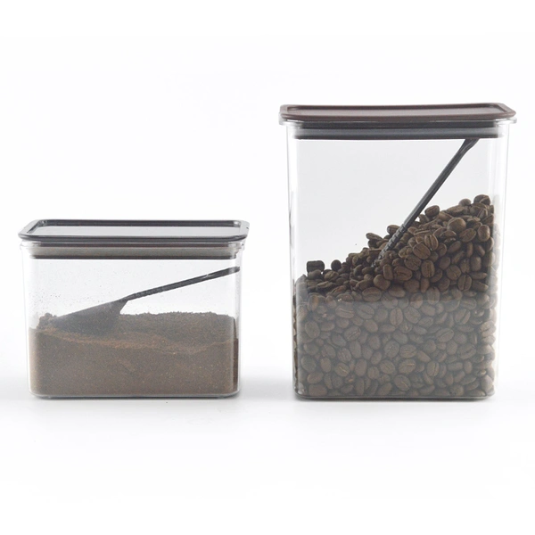 hộp bột trái cây cửa hàng trà sữa nhựa vuông lưu trữ hộp kín