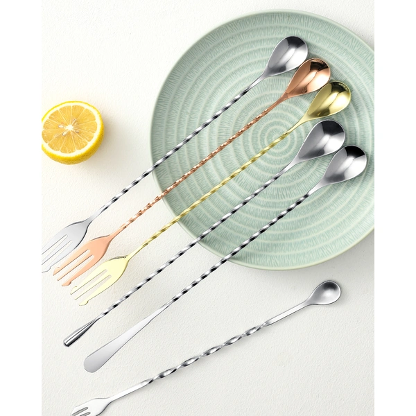 thìa thanh dài bằng thép không gỉ thìa khuấy trà sữa cà phê