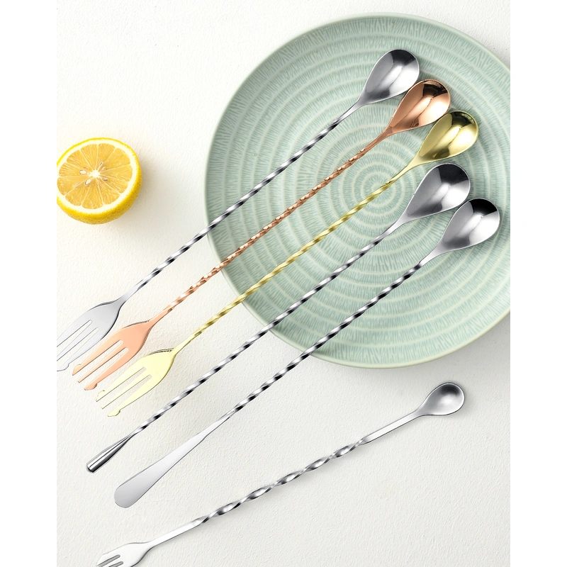 thìa thanh dài bằng thép không gỉ thìa khuấy trà sữa cà phê  